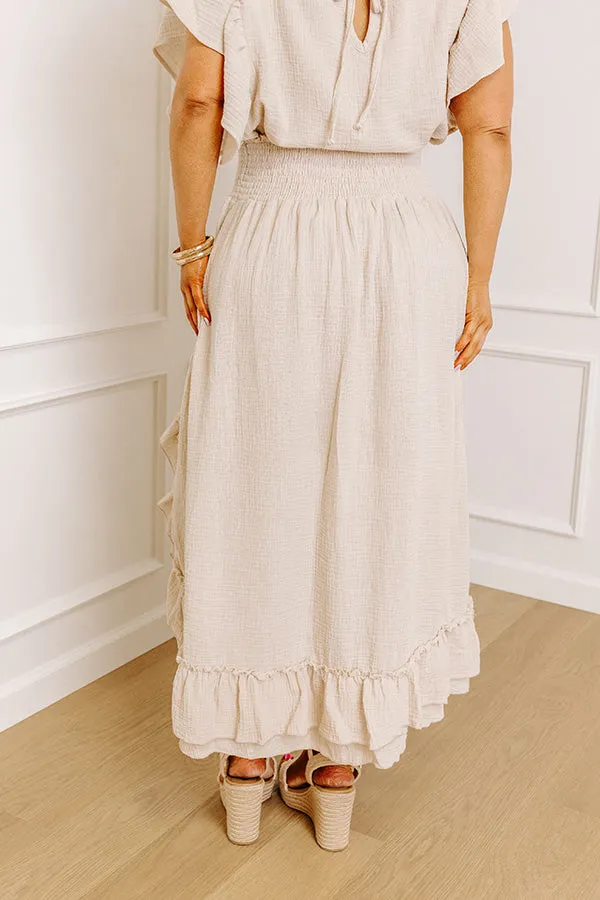 Happy Vacay High Waist Ruffle Skirt Curves sold by Impressions product image thumbnail 5