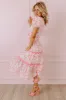 Garden Party Ready Floral Midi in Pink sold by Impressions