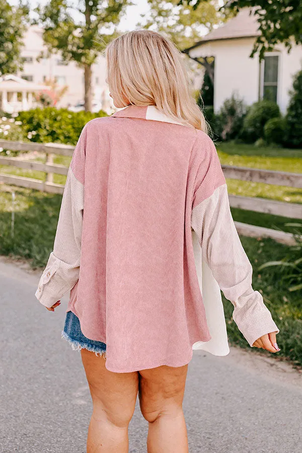 Caught Crushing Corduroy Jacket In Blush Curves sold by Impressions product image thumbnail 4