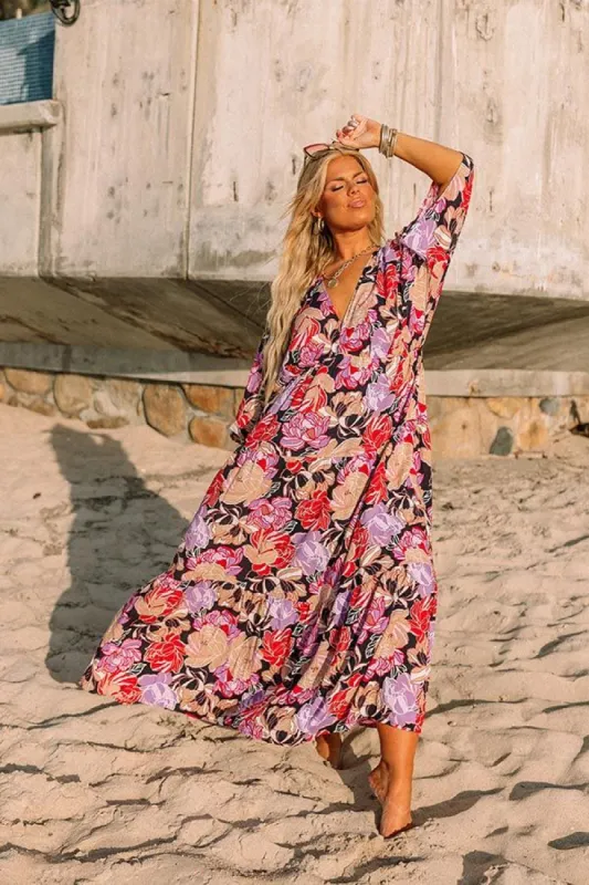 Sunny Garden Maxi In Navy Curves sold by Impressions