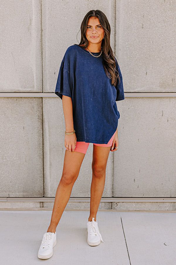 Learn As You Go Shift Tee in Navy sold by Impressions