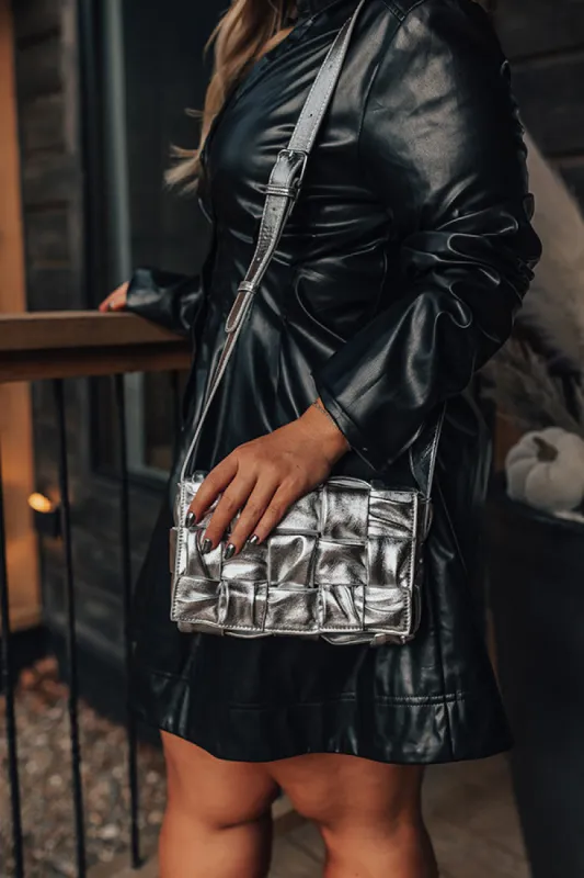 Guest To Impress Faux Leather Crossbody In Silver sold by Impressions