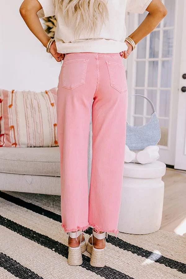 Risen Iris Midrise Wide Leg Jean in Pink sold by Impressions product image thumbnail 4