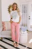 Risen Iris Midrise Wide Leg Jean in Pink sold by Impressions