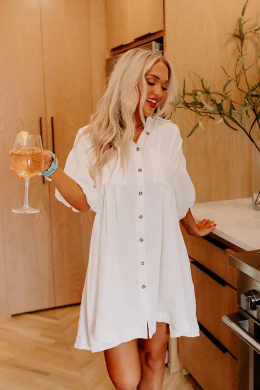 Plain As Day Mini Dress in Ivory sold by Impressions