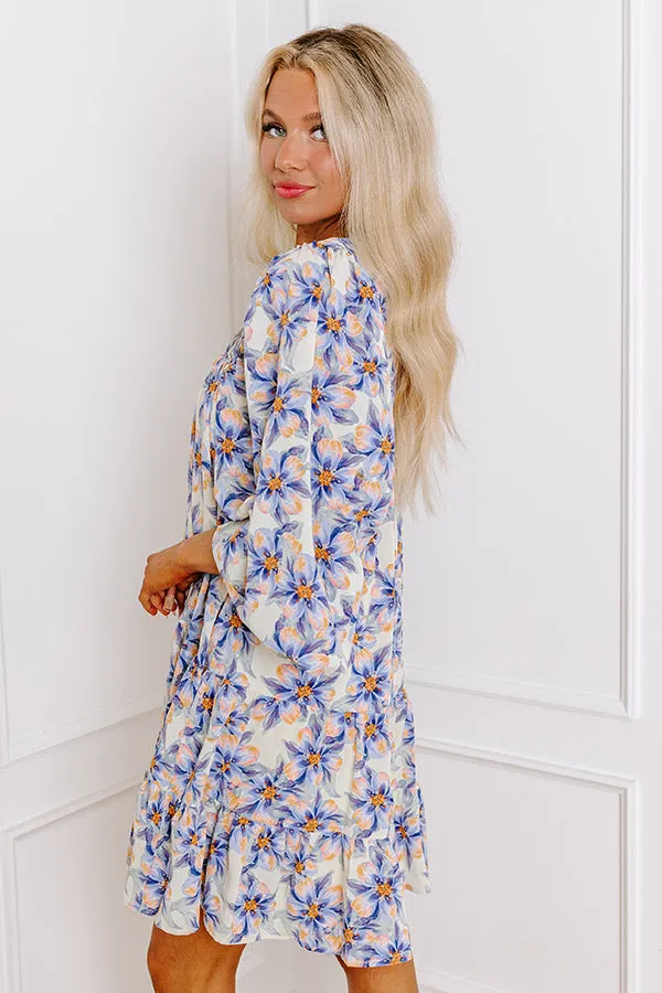 Coastal Cruise Floral Mini Dress in Lavender sold by Impressions product image thumbnail 2