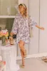 Coastal Cruise Floral Mini Dress in Lavender sold by Impressions