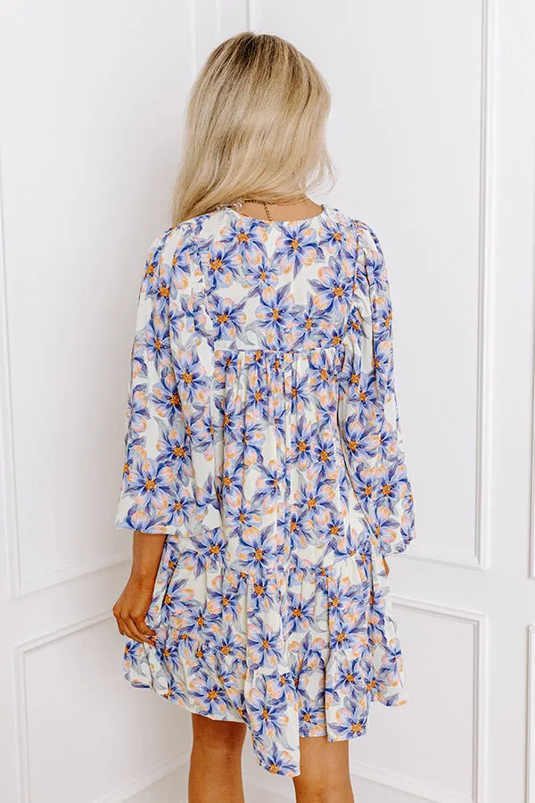 Coastal Cruise Floral Mini Dress in Lavender sold by Impressions product image thumbnail 4