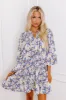 Coastal Cruise Floral Mini Dress in Lavender sold by Impressions