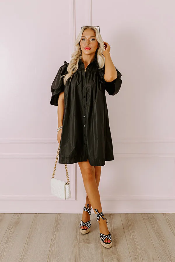 City Escapes Shift Dress In Black sold by Impressions