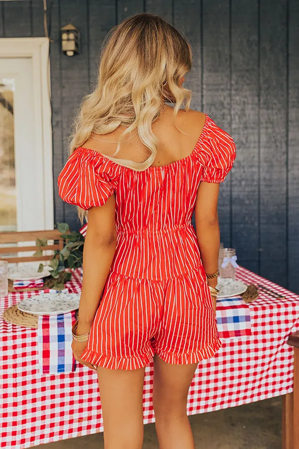 Sparklers And Spritzers Stripe Romper sold by Impressions product image thumbnail 4