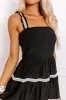 Boardwalk Bliss Smocked Mini Dress in Black sold by Impressions