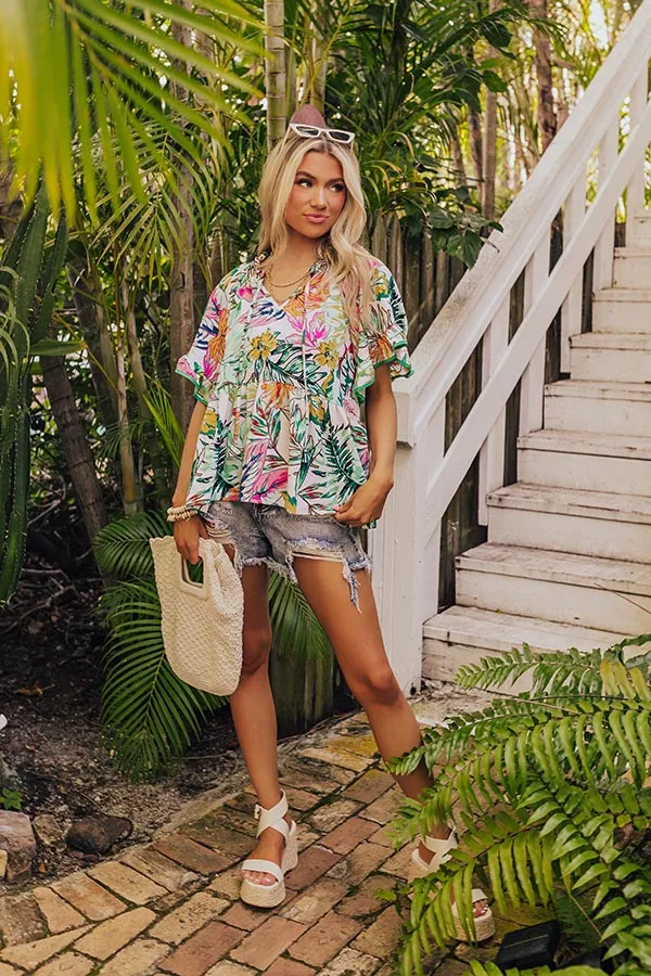 Tropical Treasures Shift Top in Ivory sold by Impressions product image thumbnail 5