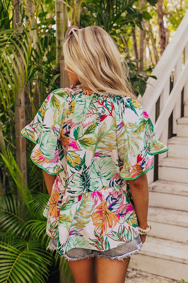 Tropical Treasures Shift Top in Ivory sold by Impressions product image thumbnail 4