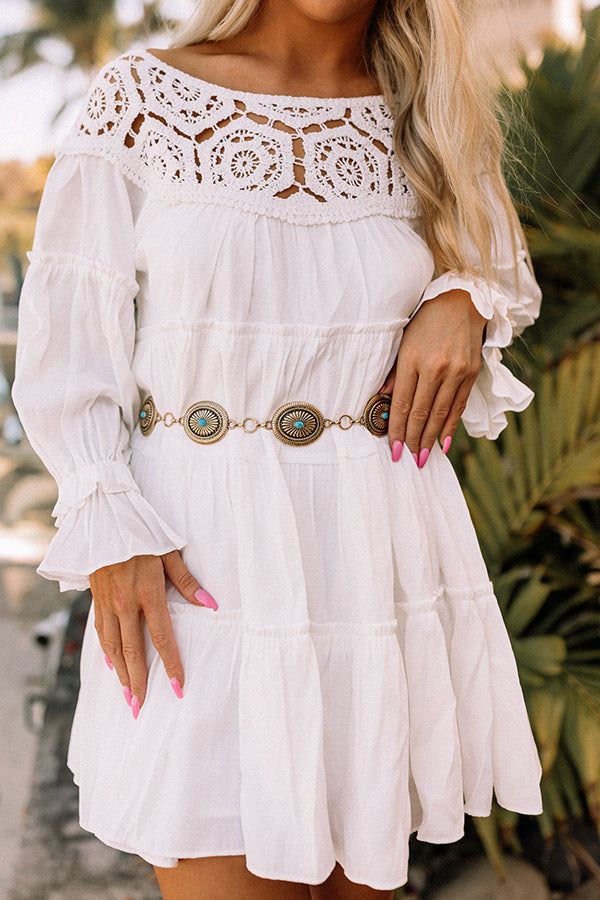 Stop The Show Concho Belt In Gold sold by Impressions