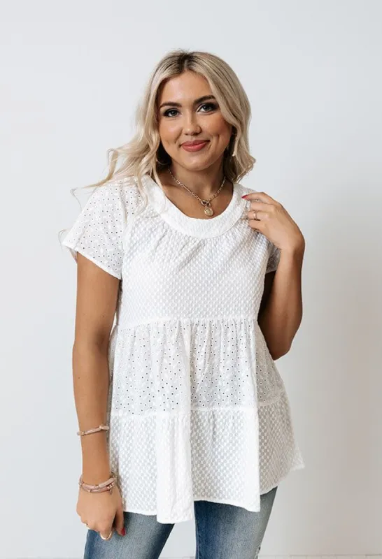 Sundown In Barcelona Eyelet Top sold by Impressions