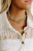 Seaside Bliss Semi Precious Layered Necklace in Green sold by Impressions