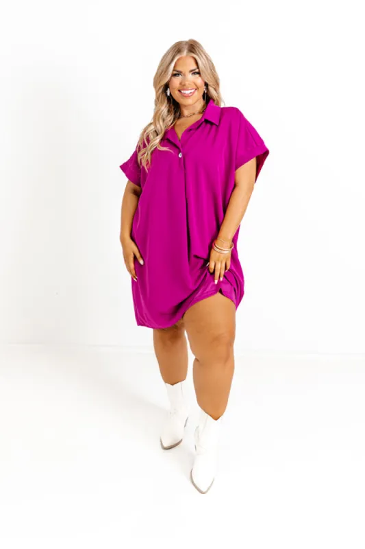 Effortless Radiance Shift Dress in Orchid Curves sold by Impressions