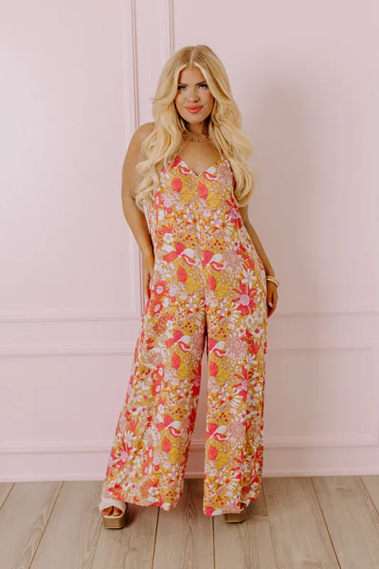 Casually Chic Floral Jumpsuit in Primrose Yellow Curves sold by Impressions