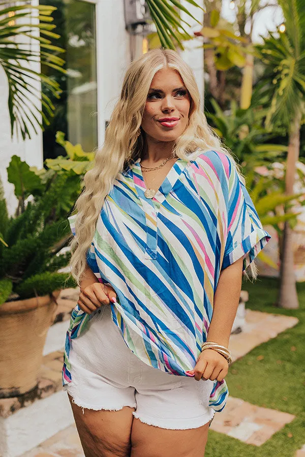 Sorbet Summer Shift Top in Blue Curves sold by Impressions product image thumbnail 2