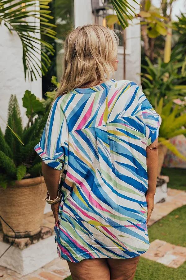 Sorbet Summer Shift Top in Blue Curves sold by Impressions product image thumbnail 3