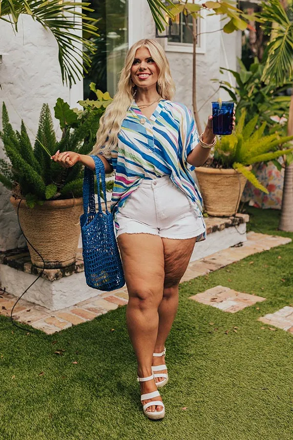 Sorbet Summer Shift Top in Blue Curves sold by Impressions product image thumbnail 4