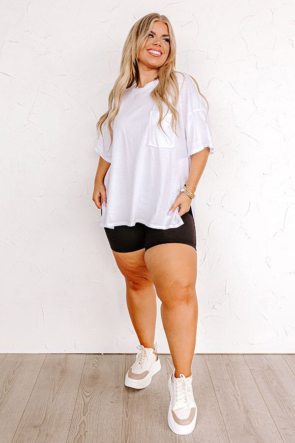 Chic And Sincere Shift Tee In White Curves sold by Impressions