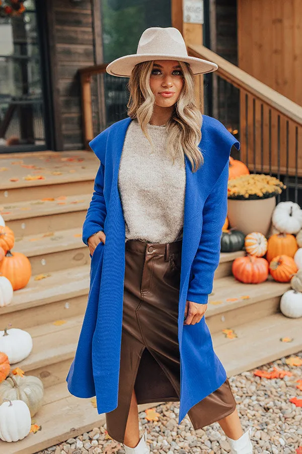 Hiding Out Light Weight Coat In Royal Blue sold by Impressions product image thumbnail 2