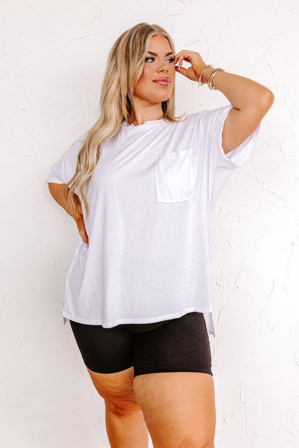 Chic And Sincere Shift Tee In White Curves sold by Impressions product image thumbnail 3