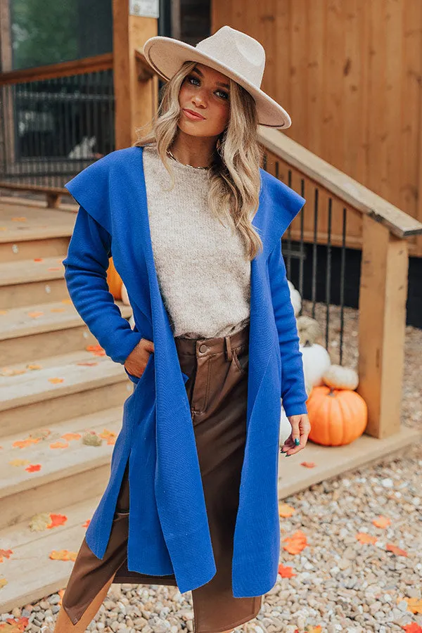 Hiding Out Light Weight Coat In Royal Blue sold by Impressions product image thumbnail 3