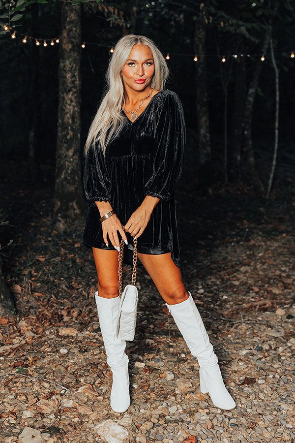 Winding Roads Velvet Babydoll Top sold by Impressions