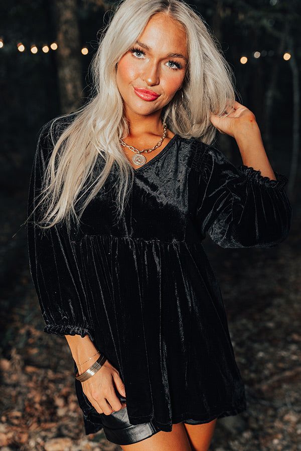 Winding Roads Velvet Babydoll Top sold by Impressions product image thumbnail 3