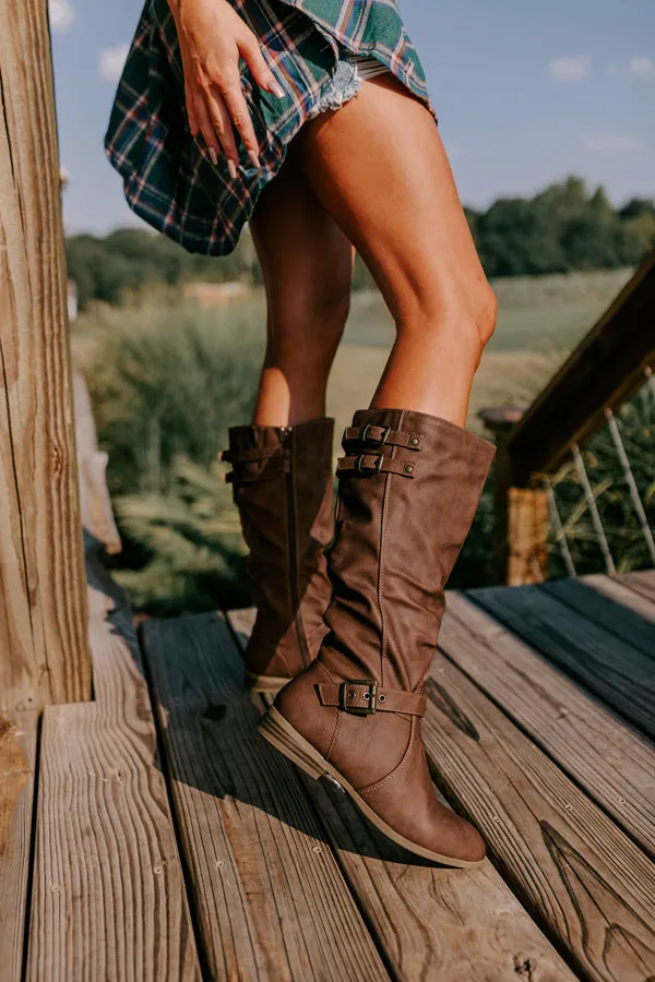 The Gilian Faux Leather Boot In Chestnut sold by Impressions product image thumbnail 3