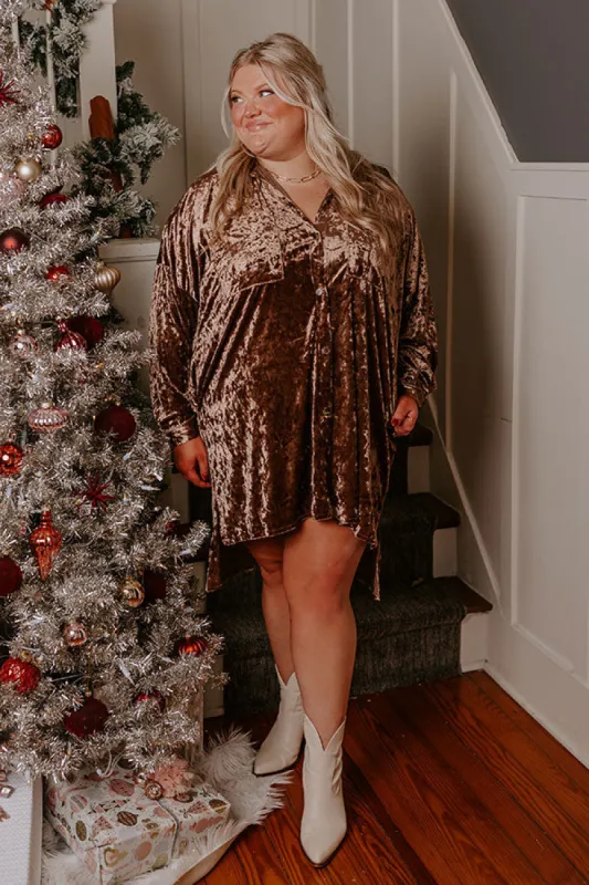 On My Mind Velvet Mini Dress Curves sold by Impressions