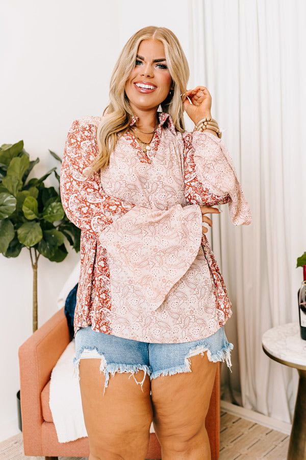 Listening To Records Paisley Shift Top Curves sold by Impressions product image thumbnail 4