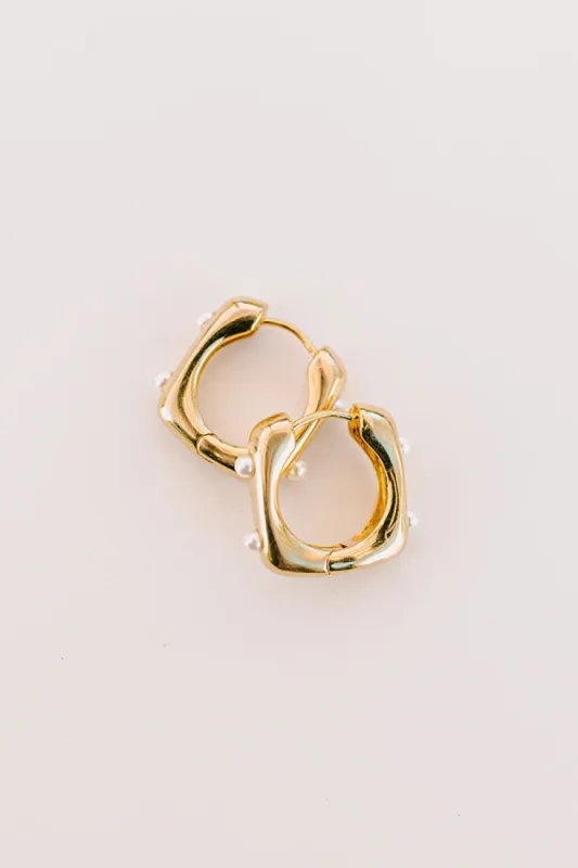 Pearl Studded Huggie Hoop sold by Impressions