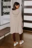 Latte Sipping Mineral Wash Oversized Hoodie in Beige sold by Impressions