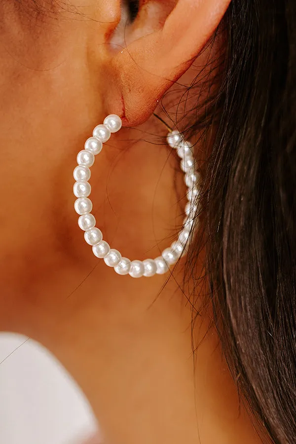 Coastal Breeze Pearl Hoop Earrings sold by Impressions product image thumbnail 3