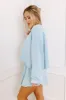 Feeling Chic Embellished Crop Sweatshirt in Sky Blue sold by Impressions