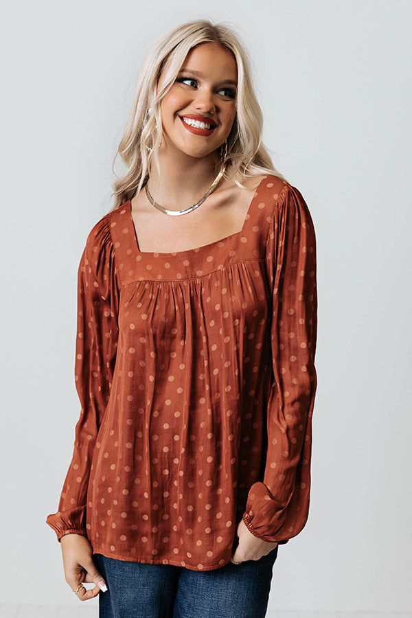 Link Up Shift Top In Rust sold by Impressions product image thumbnail 4