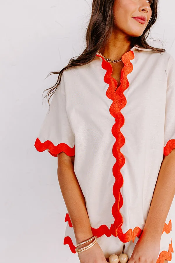 Vacay Escape Linen-Blend Top sold by Impressions product image thumbnail 5