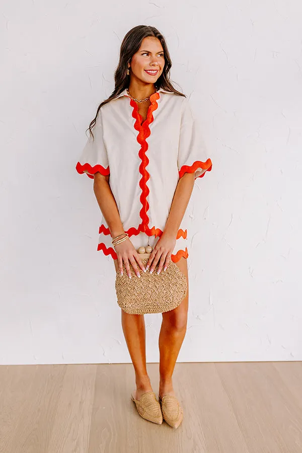 Vacay Escape Linen-Blend Top sold by Impressions product image thumbnail 2