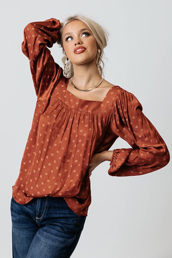 Link Up Shift Top In Rust sold by Impressions product image thumbnail 5
