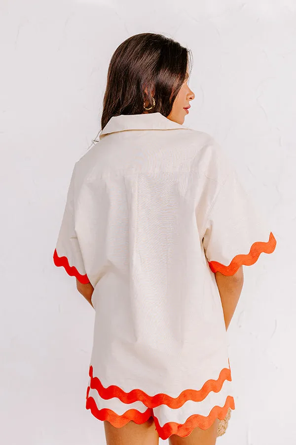 Vacay Escape Linen-Blend Top sold by Impressions product image thumbnail 3