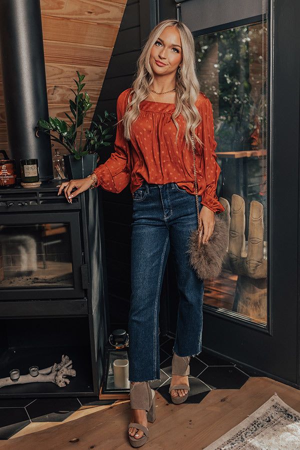 Link Up Shift Top In Rust sold by Impressions product image thumbnail 2