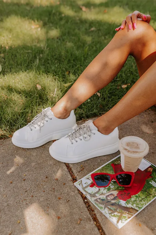Janan Faux Leather Rhinestone Sneaker sold by Impressions