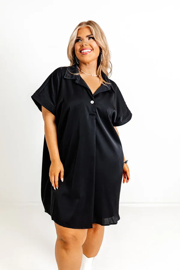 Effortless Radiance Shift Dress in Black Curves sold by Impressions product image thumbnail 3