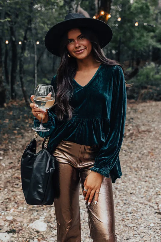 Composed Charm Velvet Shift Top sold by Impressions