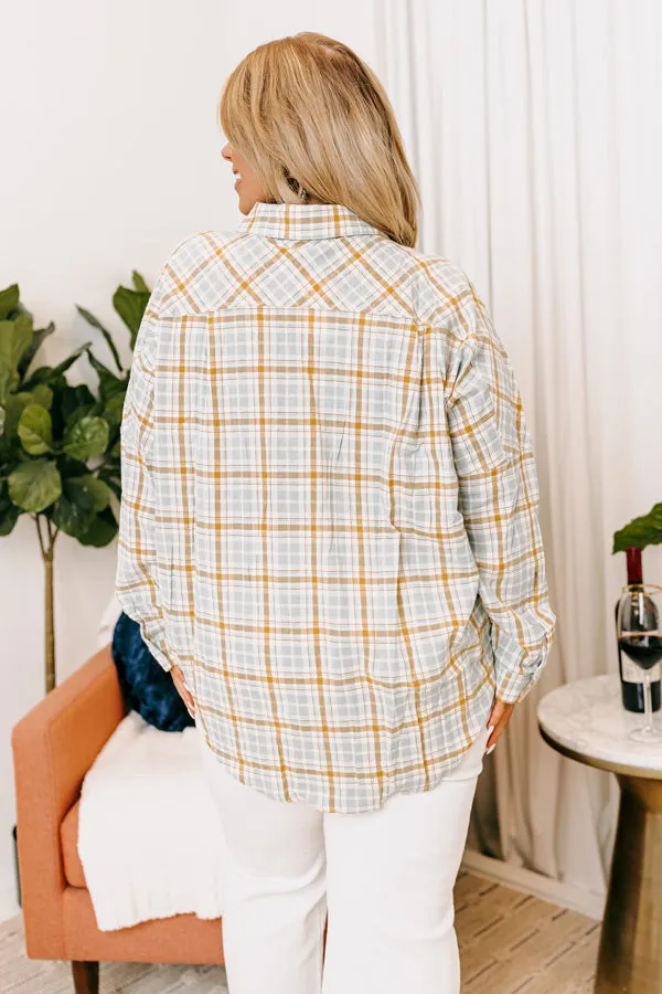 Shy Smile Plaid Button Up Curves sold by Impressions product image thumbnail 4