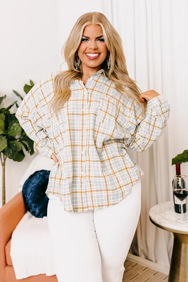Shy Smile Plaid Button Up Curves sold by Impressions product image thumbnail 5